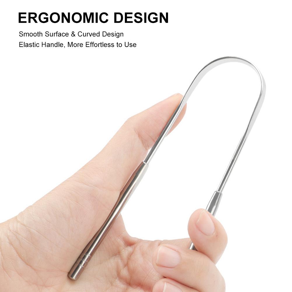 Очиститель покрытия для полости рта, скребок для языка, 3 шт., скребок для языка для взрослых и детей, металл медицинского класса