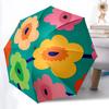 1 шт. Зонт складной автоматический открывающийся/закрывающийся с цветочным узором, Компактный портативный дорожный зонт, Идеальный подарок на день рождения/праздник, Милый зонт y040