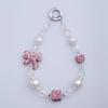 PICOCICI Rhinestone Heart Bowtie Decor Phone Lanyard Beaded Bracelet