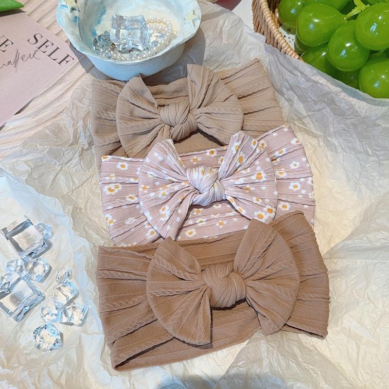 3 шт. Повязки на голову с бантами для маленькой девочки, повязка-тюрбан для новорожденного, аксессуар для волос, детская повязка для волос, уличная повязка на голову для малышей и детей, аксессуары для волос