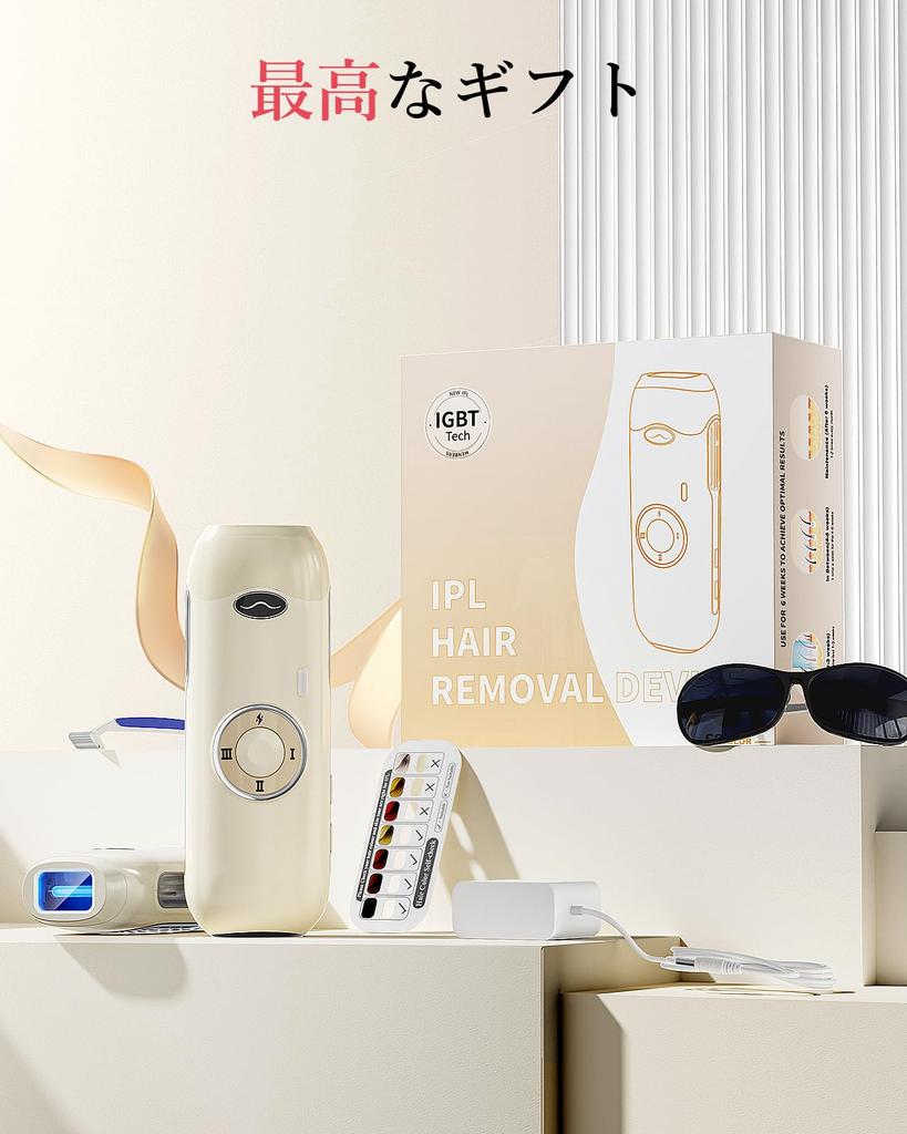 YOZEE Hair Removal Device Output 22J Large Area Light Output Home Use Hair Removal Device Automatic Irradiation Number of Irradiations IGBT Painless