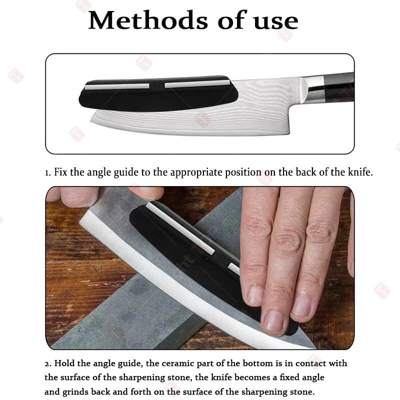 1PCS Fixed Angle Grinding Clamp Guide Small Angle Grinding Aid Knife Clip Sharpener 15 Degrees Ceramic Whetstone Accessories
