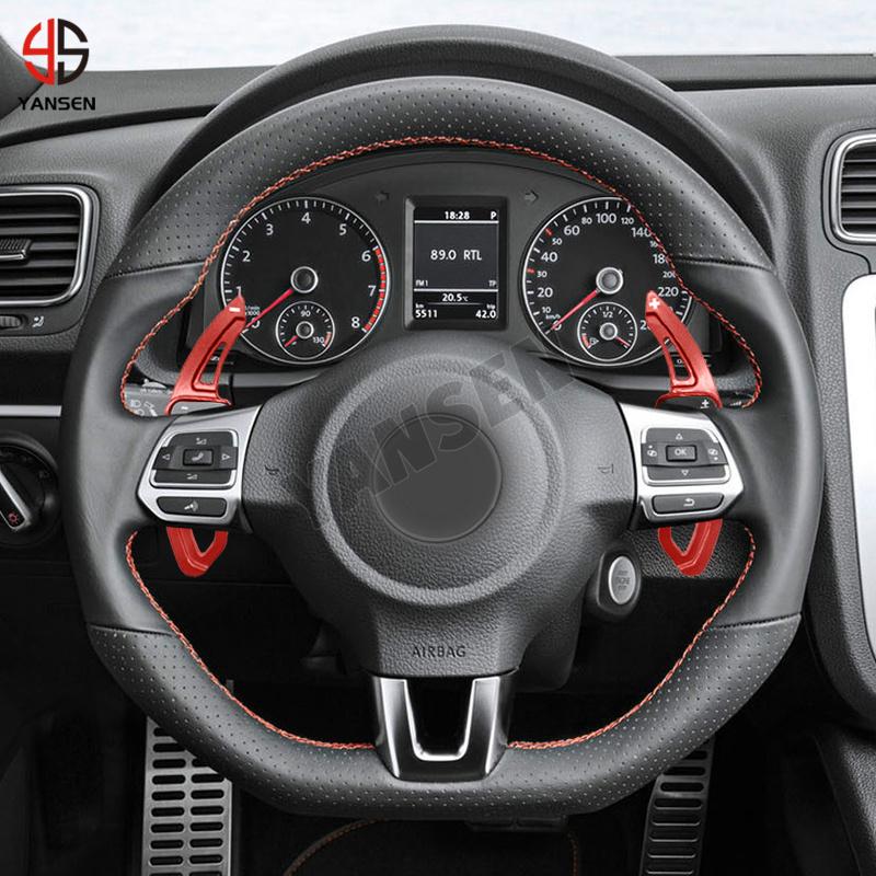 Лепесток переключения передач DSG для Volkswagen CC Golf 5 Golf 6 Jetta Passat Polo Scirocco Лепесток переключения Углепластик Рулевое колесо