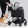 Легкая складная коляска для домашних животных для маленьких собак, щенков и кошек - Портативная, с амортизацией