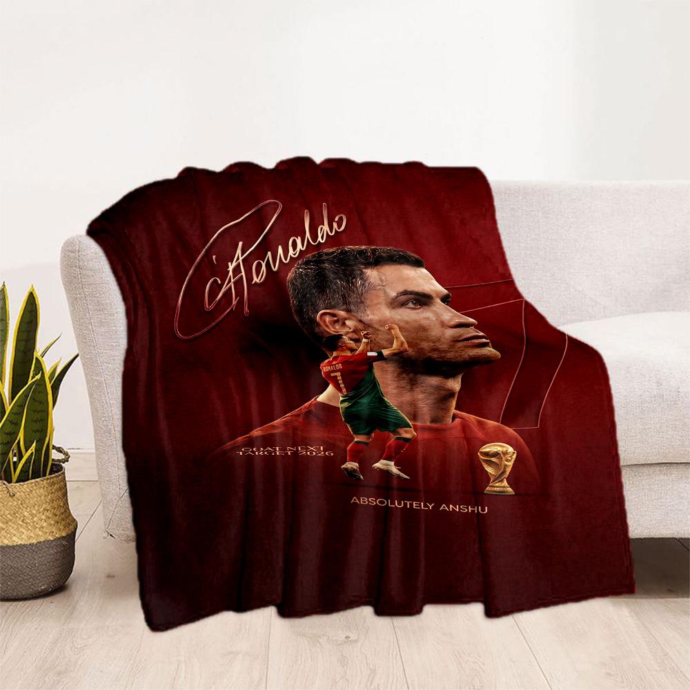 Cristiano Ronaldo's Legacy Blanket Warmthful Decor Perfect for Livingroom Couch Sofa All-Season Use Digital Print
