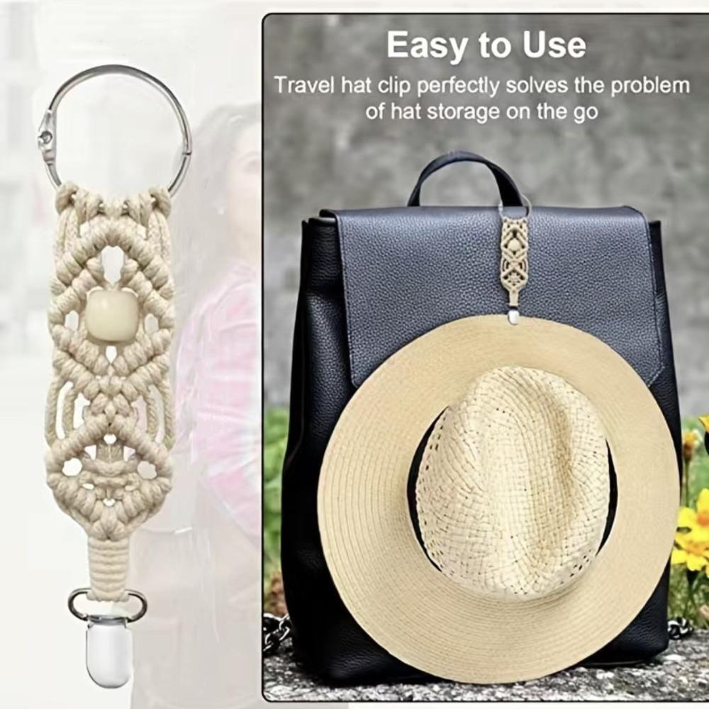 Multifunctional Hat Keeper Clip PU Leather Hat Holder Durable Travel Hat Clip  Hat Accessories