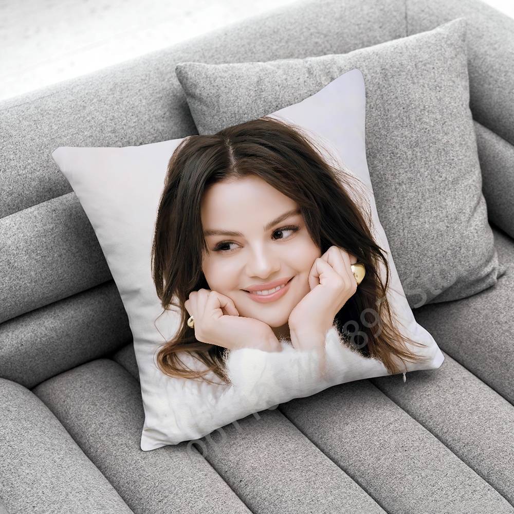 Actress Singer S-Selena Gomez Throw Pillow Case For 45*45Cm 40Cm 30Cm 50Cm 55Cm Square Home Pillowcase Case