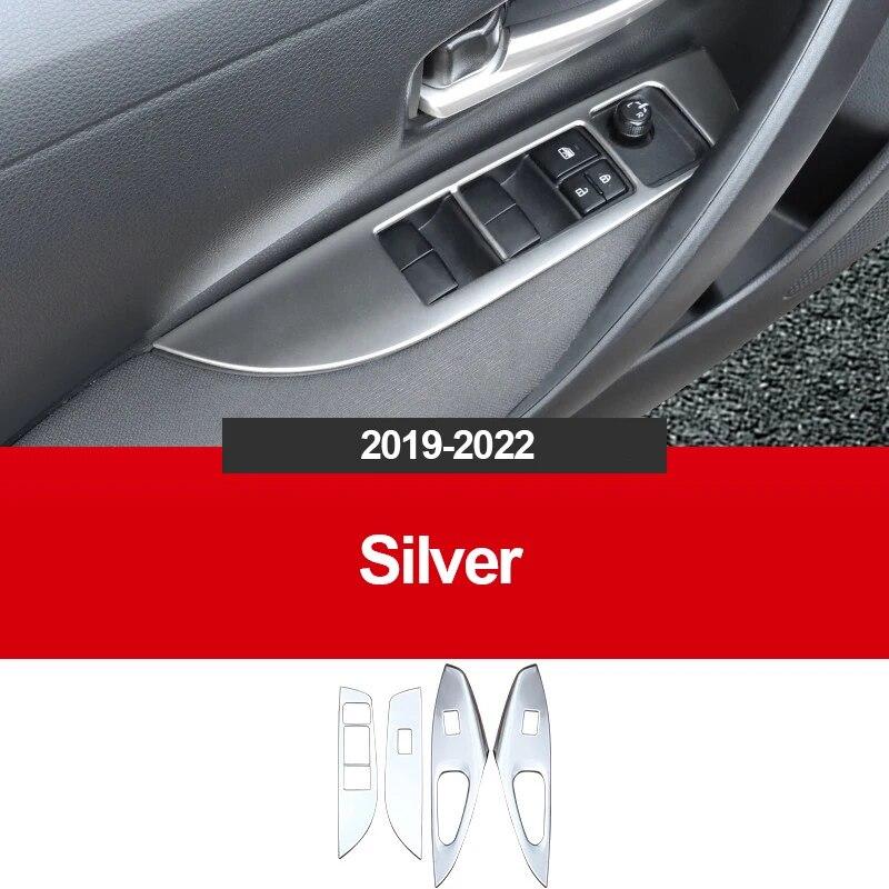 Для Toyota Corolla E210-2022 12-я панель переключателей из нержавеющей стали, регулируемая крышка, накладка, наклейки, полоски, гарнир, Стайлинг автомобиля