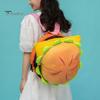 Hamburger Backpack with Adjustable Straps Realistic 3D Design Large Capacity Spacious Compartments Cheeseburger Backpack Storage Pouch
