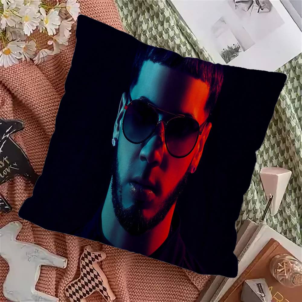 Классический рэпер Anuel AA Музыка Персонализированная картинка текст домашние декоративные подушки Бытовые подарки 45x45см