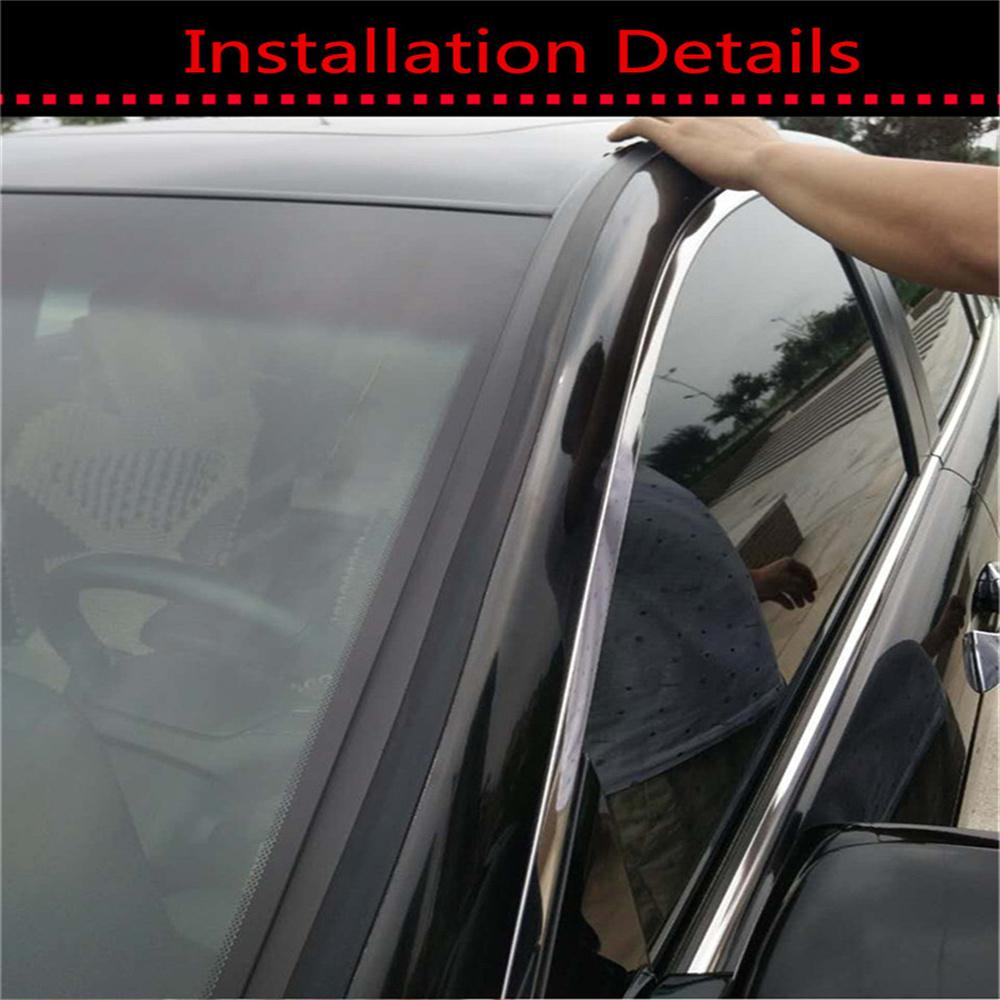 Universal 0.79" Car Front Rear Windscreen Roof Rubber Seal Strip Moulding Trim