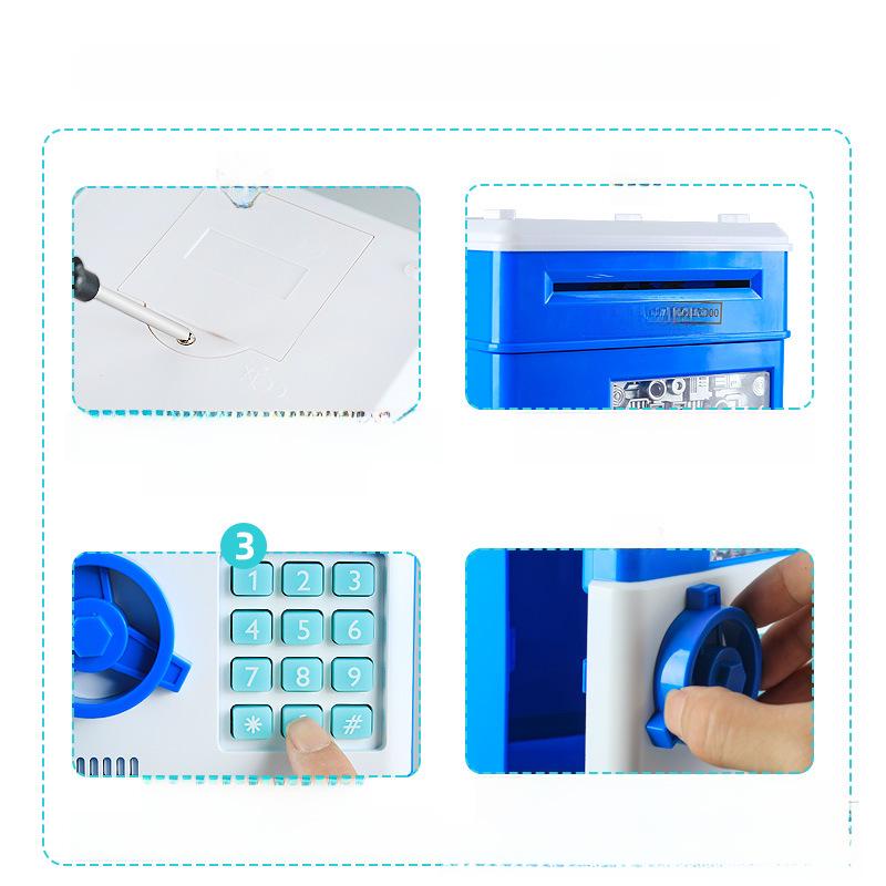 Детская безопасная мини-копилка с функцией защиты от кражи по отпечаткам пальцев и паролю