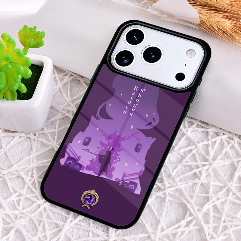 Чехол для телефона Genshin Impact Райдэн Сёгун для iPhone 17 Air 16 15 11 12 14 13 Pro Max Ударопрочный чехол