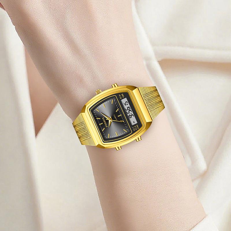 FOXBOX New Luxury Mens Watch LIGE Fashion Digital Quartz Wristwatches 30M Waterproof Steel Watches Men Gifts Reloj Hombre