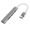 Универсальный хаб для компьютеров и автомобиля 4-портовый USB30 ультра-мини из алюминиевого сплава серый
