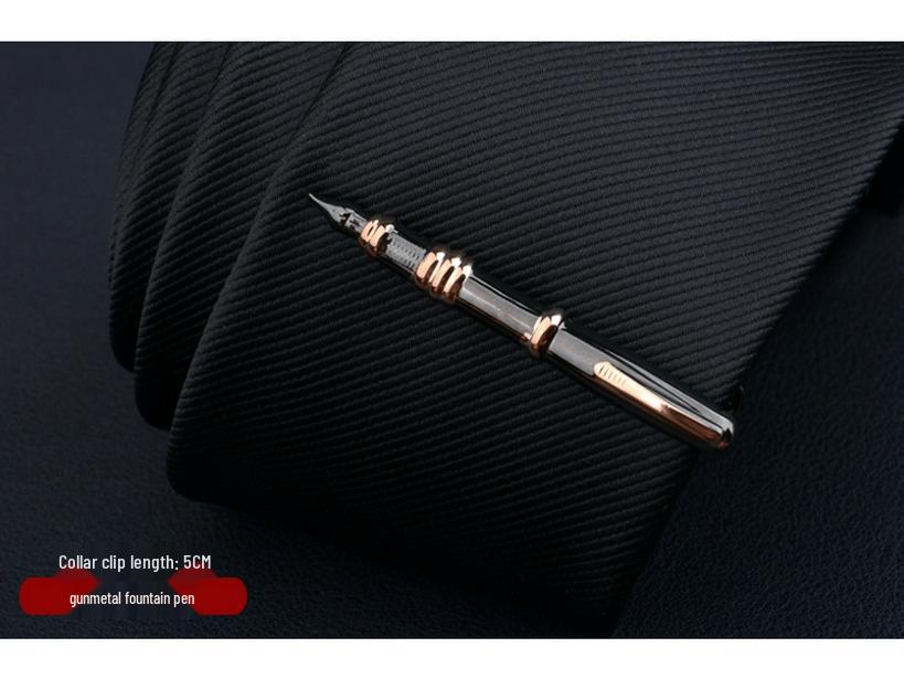 Мужской серебряный зажим для галстука: Элегантный бизнес-аксессуар