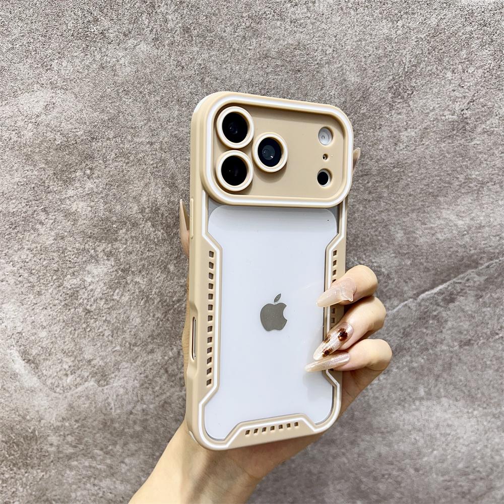 New Transparent Glass Fashion Phone Case for iPhone 17 Pro Max Air 16 Pro  15 14 13 12 11 Shockproof Protection Change 17 Series