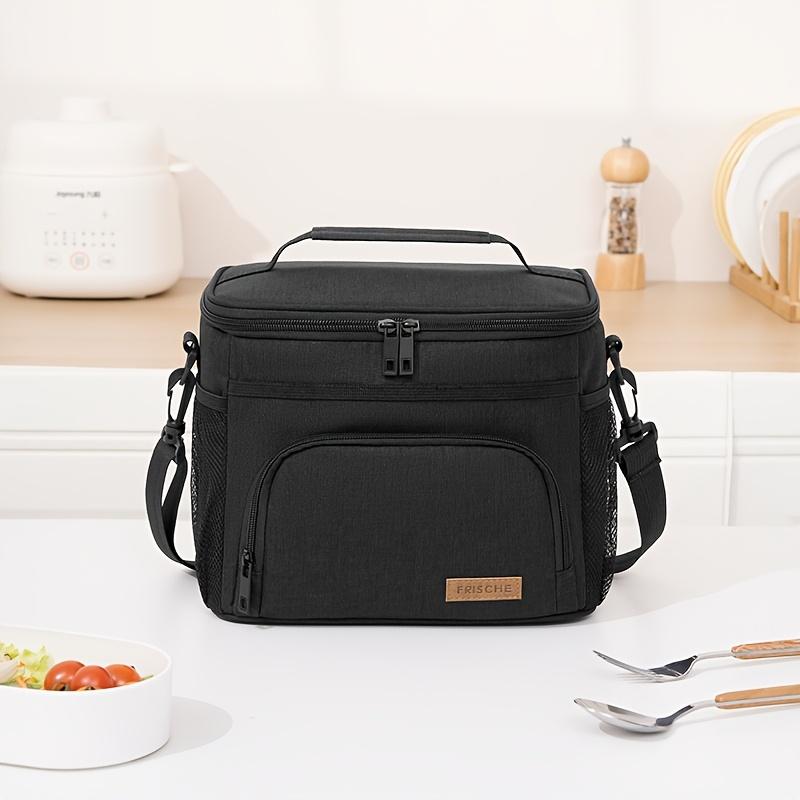 Multifunctional Insulated Lunch Bag, Waterproof, Large Capacity, Crossbody Strap, Ideal For Office, School, Picnic, Travel