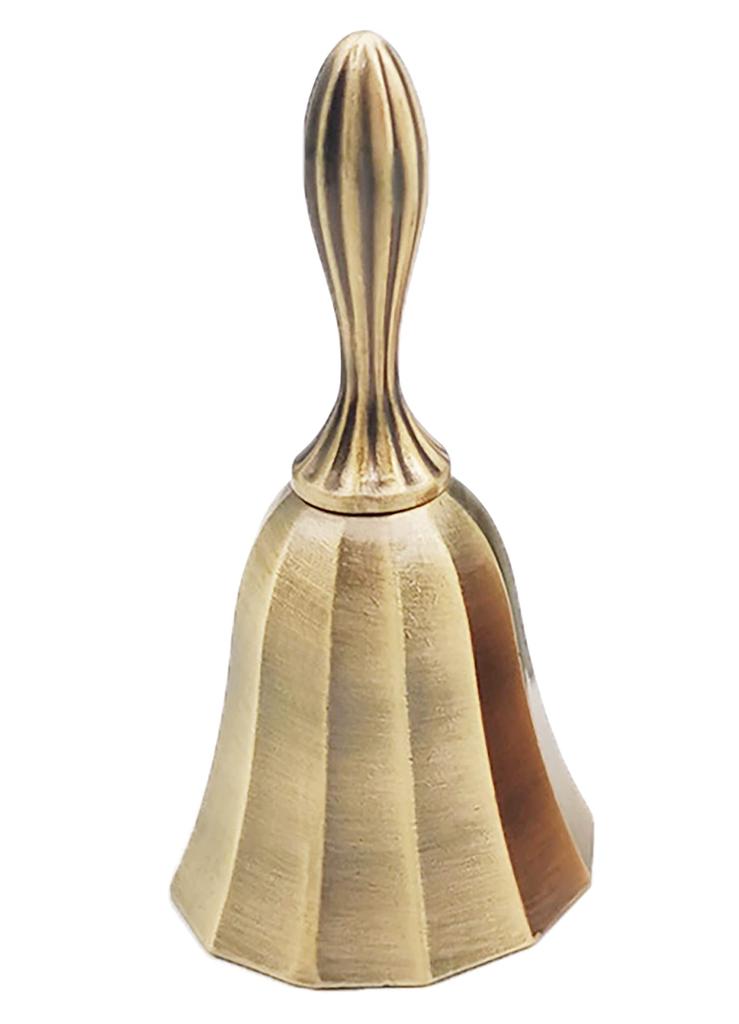 VIEAURA Handbell Dinner Bell Doorbell Antique Style Tabletop Restaurant Hotel Cafe Reception Order Hand Waving Bell Calling Interior Compact (Antique