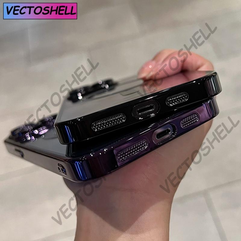 Luxury Transparent Magsafe Wireless Charging Case For iPhone 15 14 13 12 11 16 Pro Max Plus X Xs Max XR Magnetic Silicone Cover