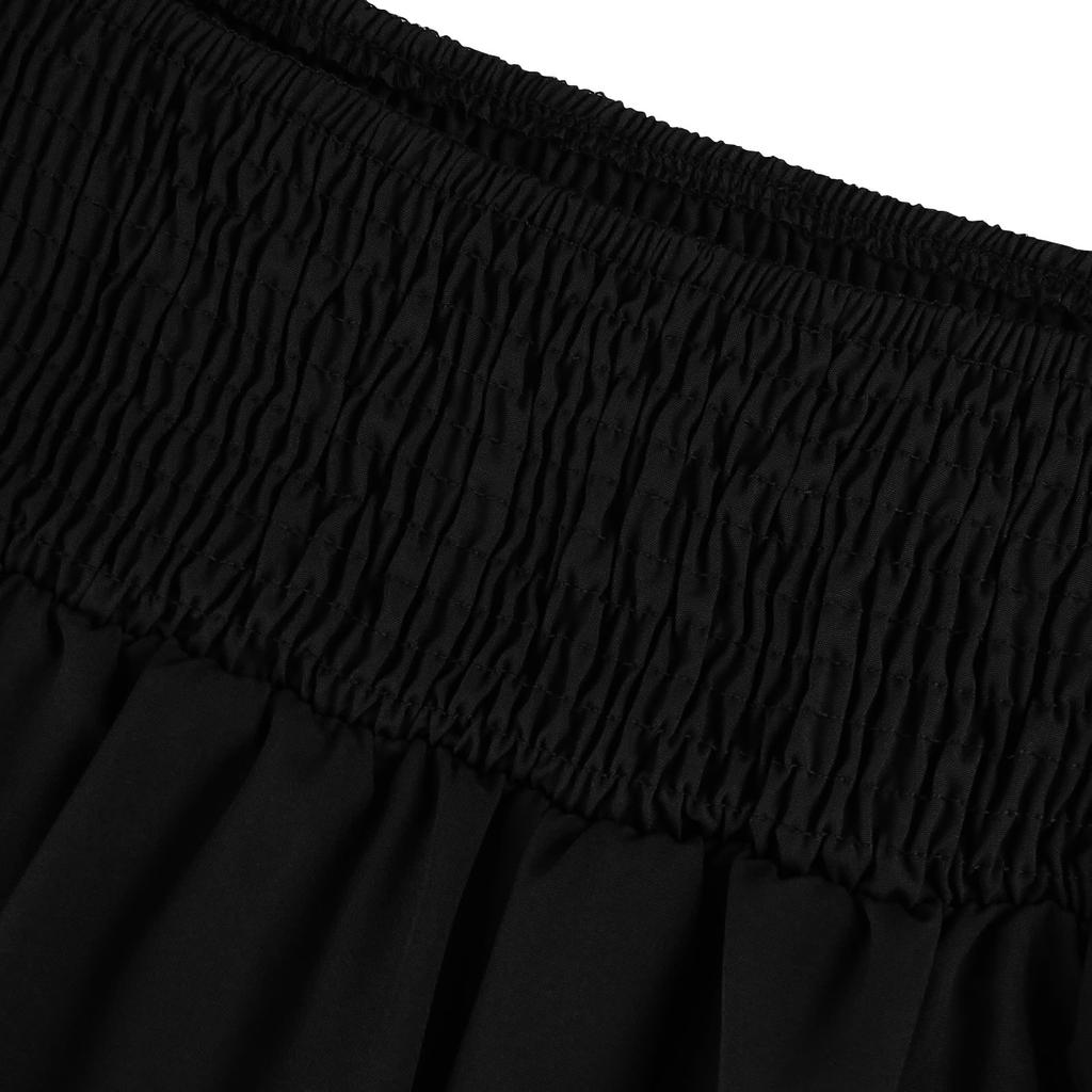 Women's Wide-leg, High-waisted Stretchy Solid Color Casual Loose Cropped Pants