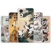 Чехол Tiger Crane ART для Xiaomi Redmi Note 11 Pro 10 9 9S 8 8T 7 9A 9C 9T 10 10C K40 прозрачный мягкий чехол для телефона TPU