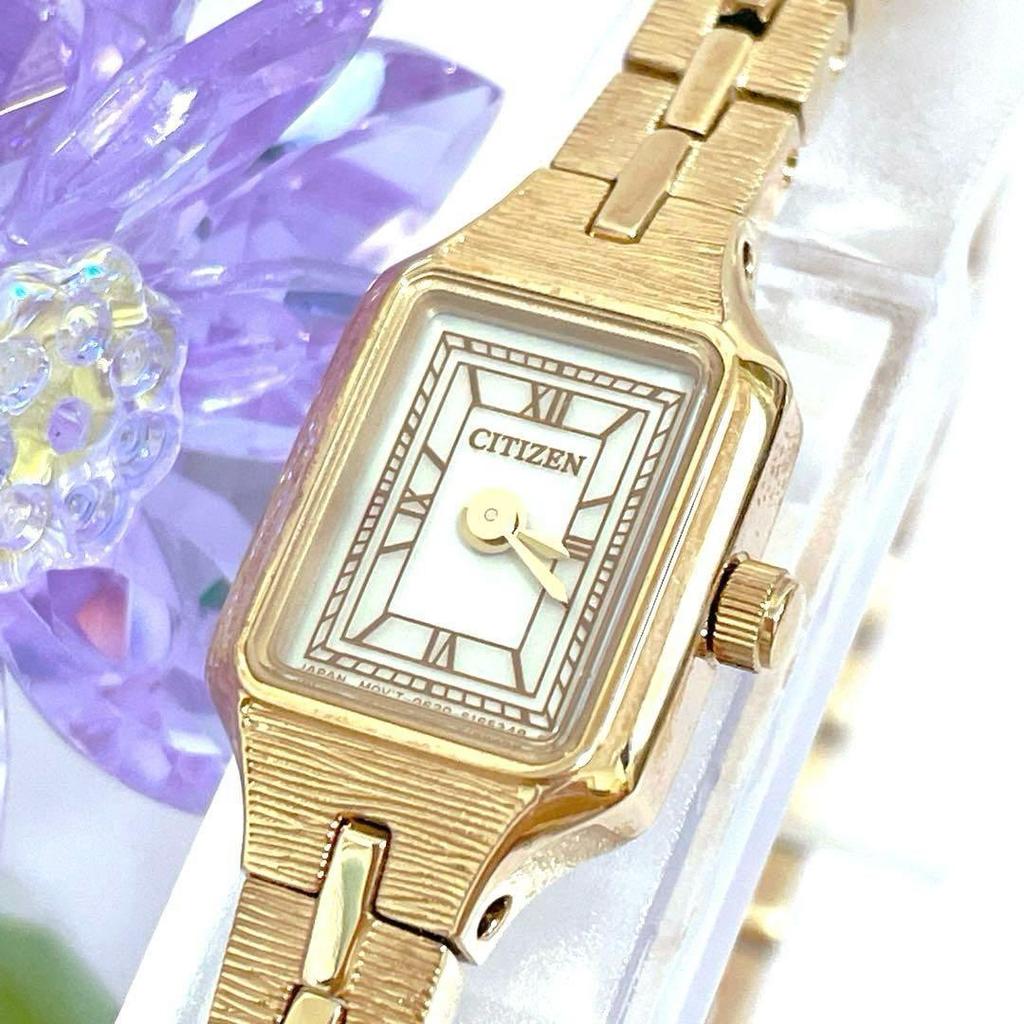 Used Citizen kii HIROB Bespoke Square Gold Extremely Beautiful Condition Watch #868