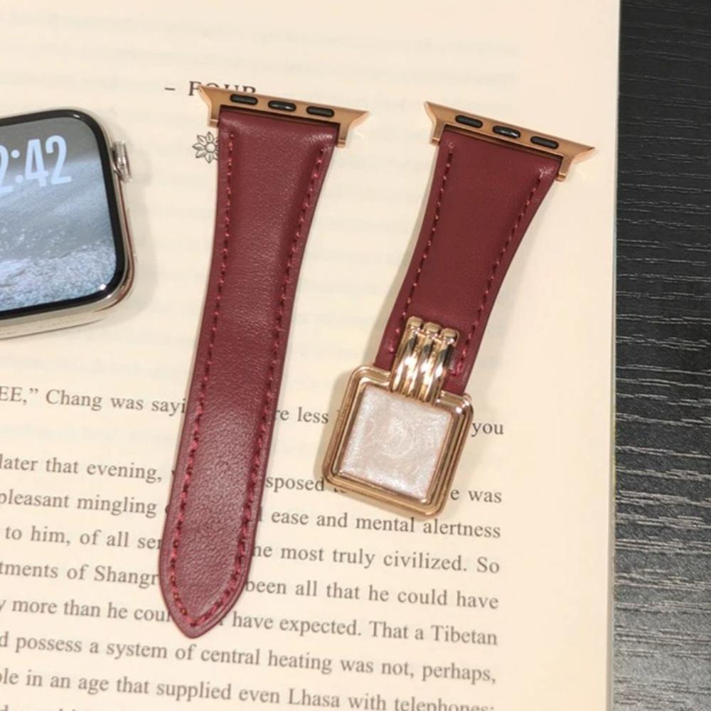 Женский роскошный кожаный ремешок для Apple Watch Serise11 42мм 46мм Малахитовый ремешок для Iwatch Serise10 9 8 7 6 5 4 Se 3 2 Элегантный браслет Ultra3 49мм