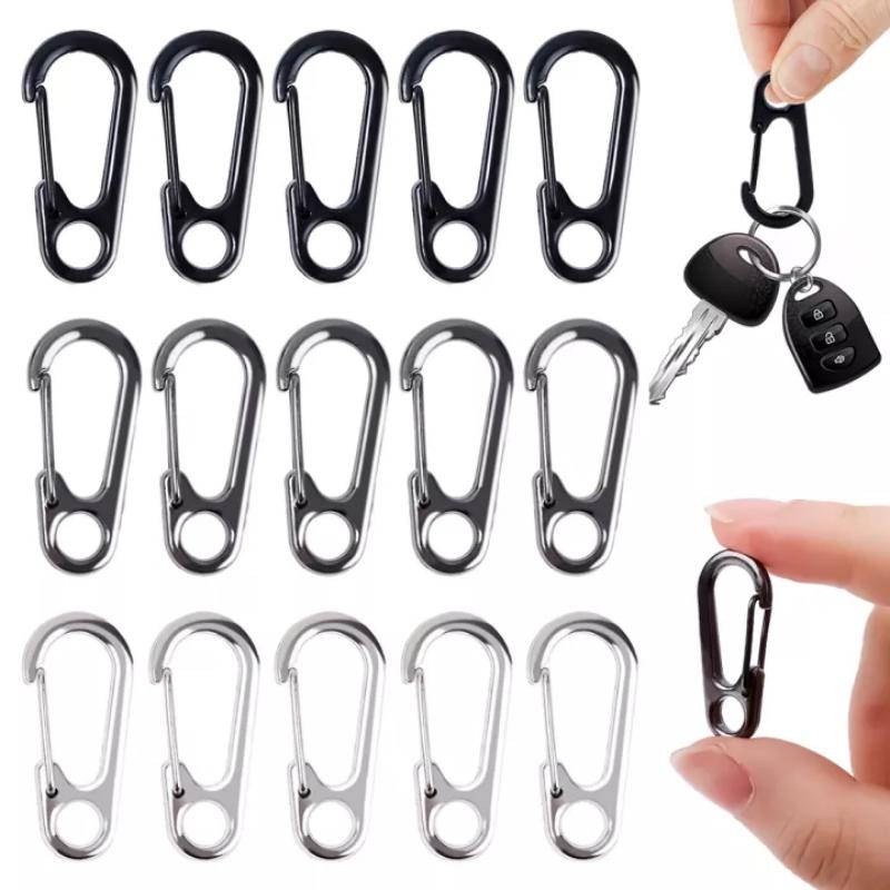 5Pcs Mini Carabiner D-Ring Key Chain Spring Clips Aluminium Alloy Hang Buckle Survival Outdoor Camping Keyring Tool for Bag