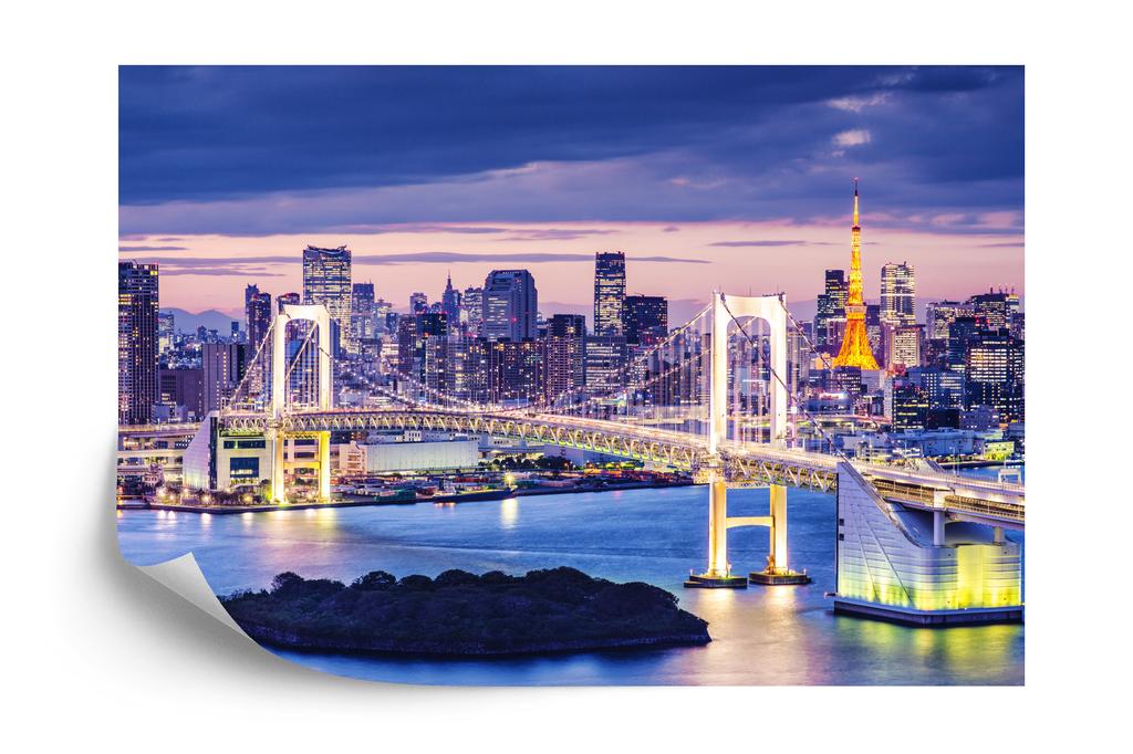 Photomural Rainbow Bridge In Tokyo  Non-Woven 104x70.5