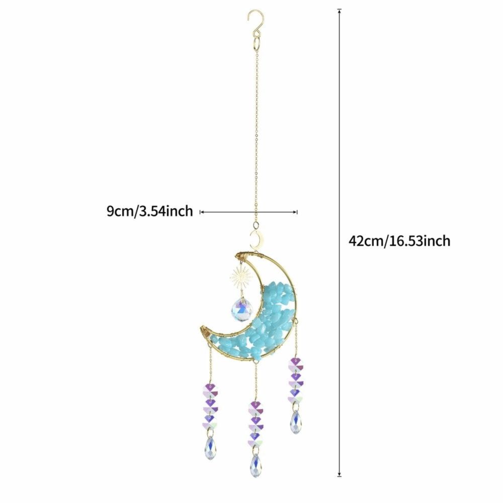 Crystal Sun Catcher Prism Colorful Wind Chimes Creative Moon Catchers Yard Garden Decor