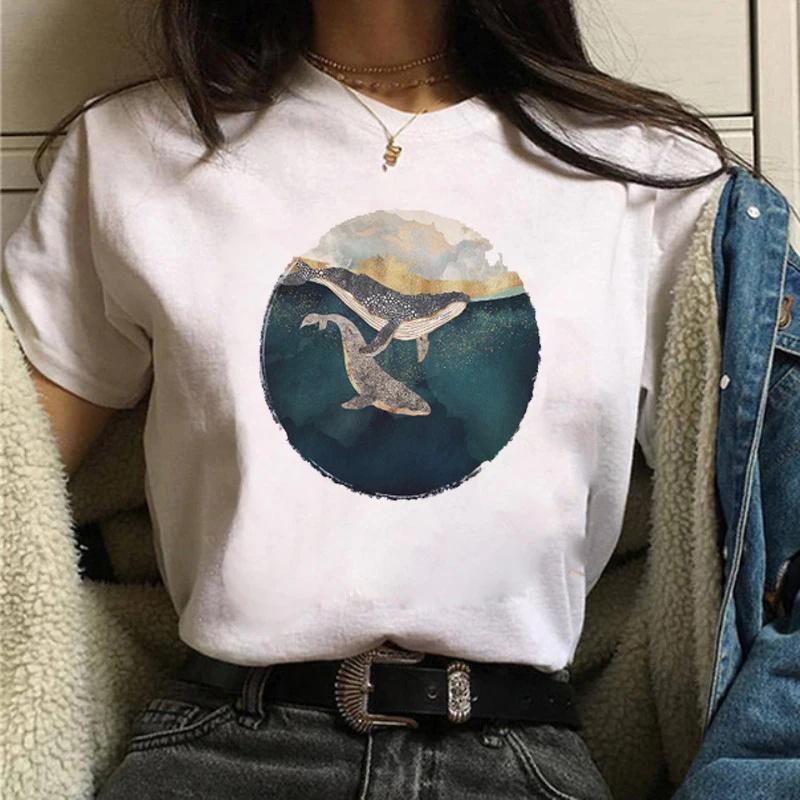 Forest Mountain женская футболка Модные летние футболки Женские футболки Футболки Y2K Топы Harajuku Белая повседневная женская футболка для девочек