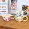 Дизайн кружки с бабочкой Чувство высокой ценности Кофейная чашка Керамическая чашка для воды Ins Стиль Чашка для завтрака Отправляет подарок для девочек