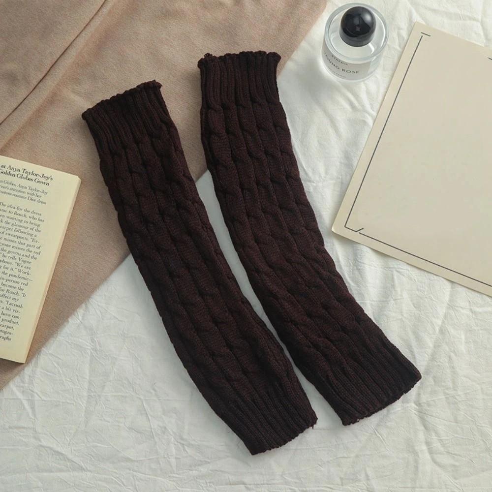 Double-Layered Women Leg Warmers Twist Pattern Ankle Warmer Knitting Leg Warmers  Autumn Winter