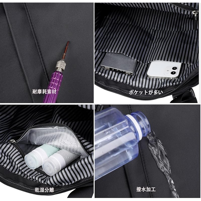 Сумка-тоут CC-MAX из нейлона, большая вместимость, застежка-молния, мужская, женская, двойного назначения, много карманов CC2434 (розовый)