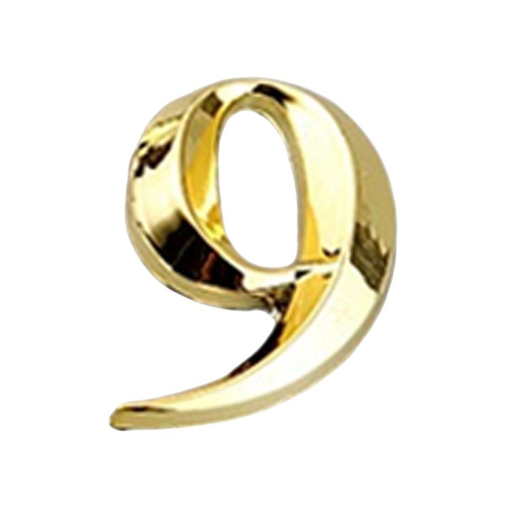 АБС литье под давлением номер двери золотые цифры от 0 до 9 креативная табличка этикетка для улицы