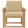Maison Exclusive - Canapé d’extérieur Polyester Blanc et Beige
