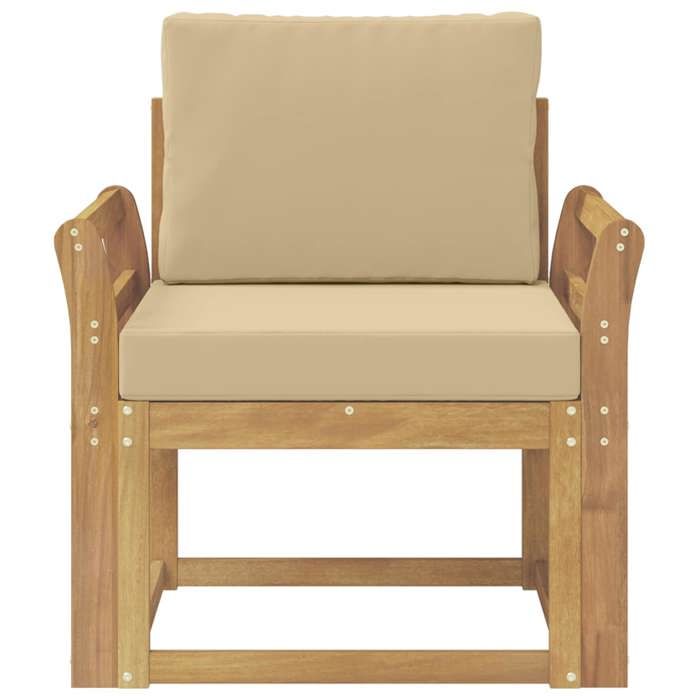 Maison Exclusive - Canapé d’extérieur Polyester Blanc et Beige