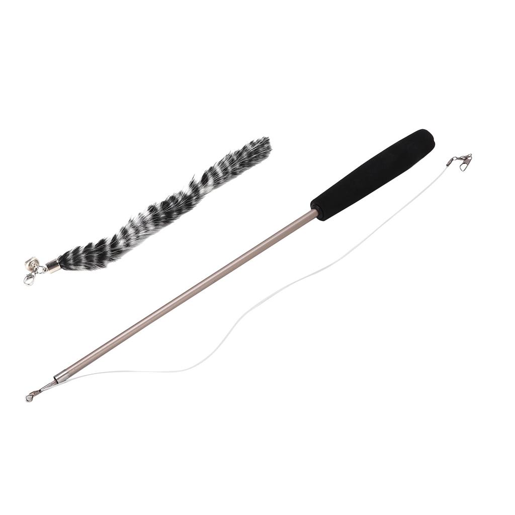 Cat Teaser ThreeSection Telescopic Cat Teaser Wand Retractable Kitten Teaser Stick with Feather