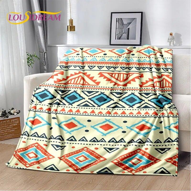 Nordic Bohemia Persia Series Soft Plush Blanket,Flannel Blanket Throw Blanket for Living Room Bedroom Bed Sofa Picnic Leisure