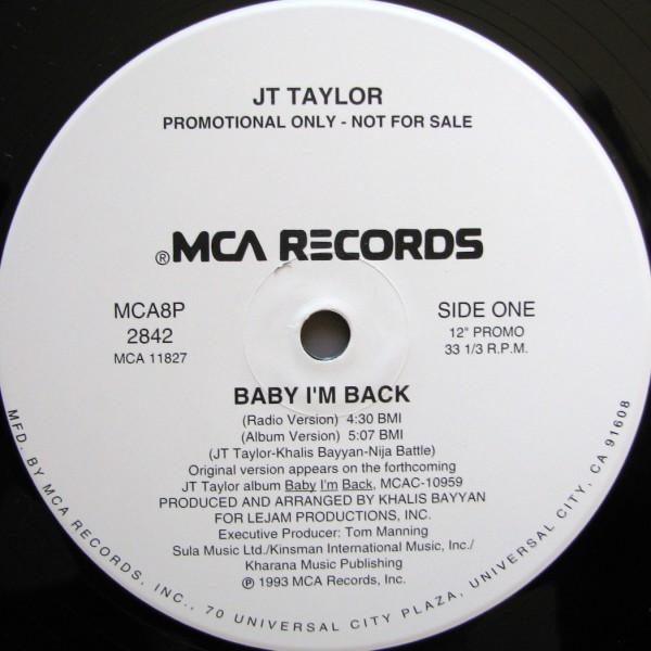 12-дюймовая пластинка J.T.. TAYLOR - Baby I'm Back MCA8P2842 MCA Records 1993 US Соул/Фанк Б/У