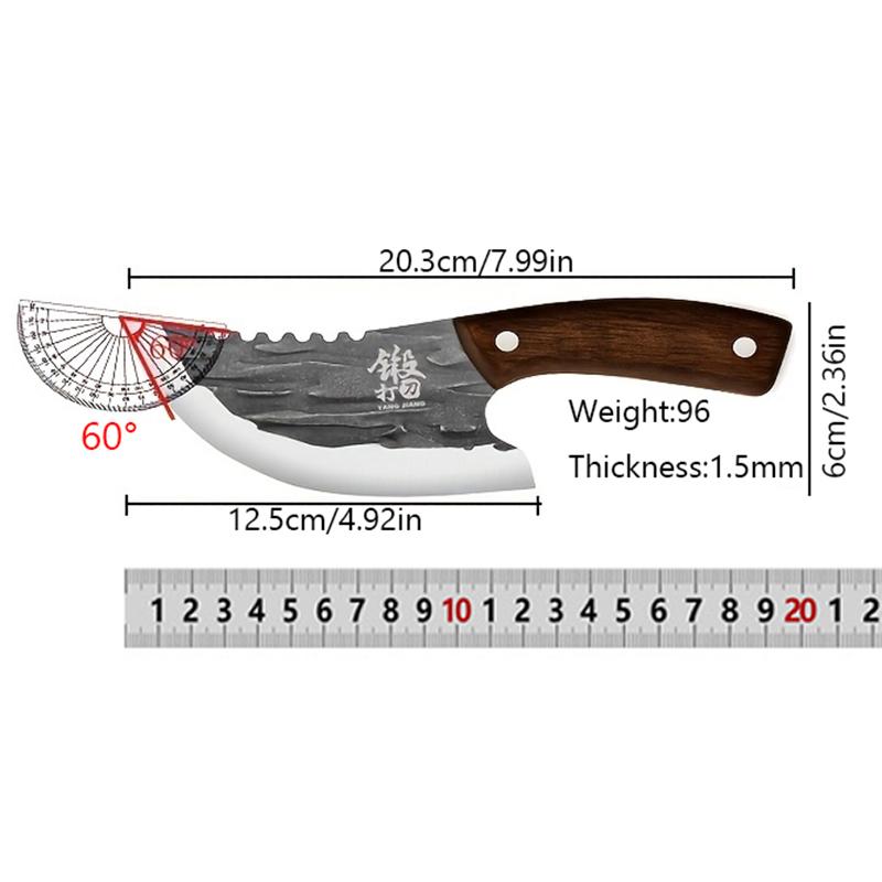 Kitchen Knives Meat Cleaver Chef Knife Fish Knife Butcher Boning Knife with Wood Handle Slicing Vegetable Paring Cutting Tools