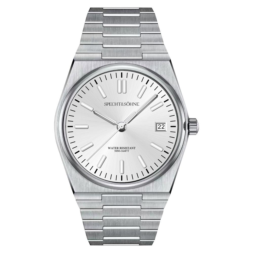 Новые поступления 2024, мужские часы из нержавеющей стали с сапфиром, классические кварцевые мужские часы Relogio Masculino, 100 м, водонепроницаемые