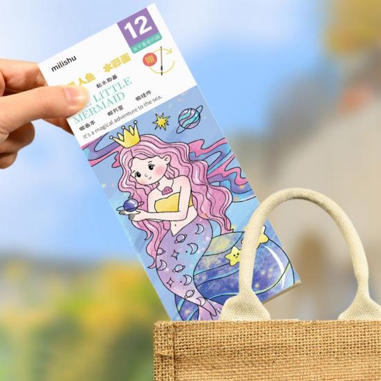 Акварельная книга для рисования Детская акварельная книга с 21 уникальным узором Яркий цвет