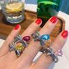 Pear Shape Simulation Jewelry Ring Celebrity Jewelry Product Color Treasure Ring