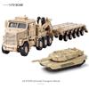 Нетоксичная 1/72 Военная модель Транспортер танков Армии США M1070 + Основной боевой танк M1A2 Abrams Вертолет-истребитель Ah-64 Коллекционная игрушка