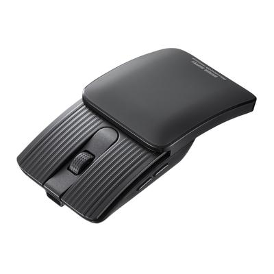 Мышь Bluetooth Sanwa Supply Sliding 5, Компактная, Дизайн, Кнопки, Тихая, Перезаряжаемая, Черная, MA-BBS526GY
