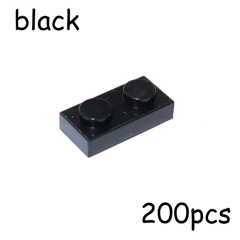 200 шт. Конструктор DIY Фигурки Кирпичики 1*2 Частицы для Сборки MOC 3023 Тонкая Пластина 1x2 Точки Образовательная Креативная Игрушка для Детей