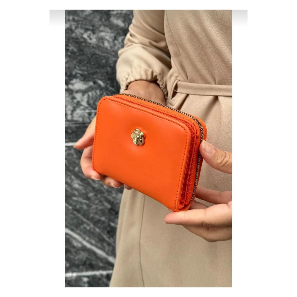 Orange Wallet Multi Compartment Wallet