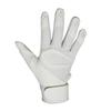 CUTTERS Batting Gloves B444S Power Control Size White 4.0 Solid, Ambidextrous, Baseball/Softball, M,